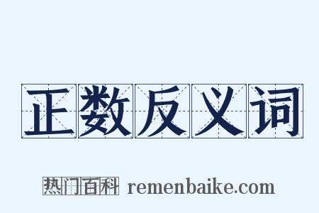 正数反义词是什么意思的图片